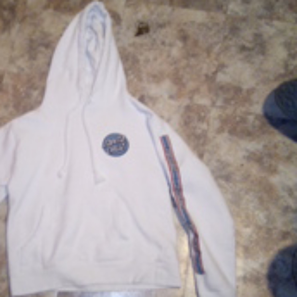 White santa cruiz hoodie